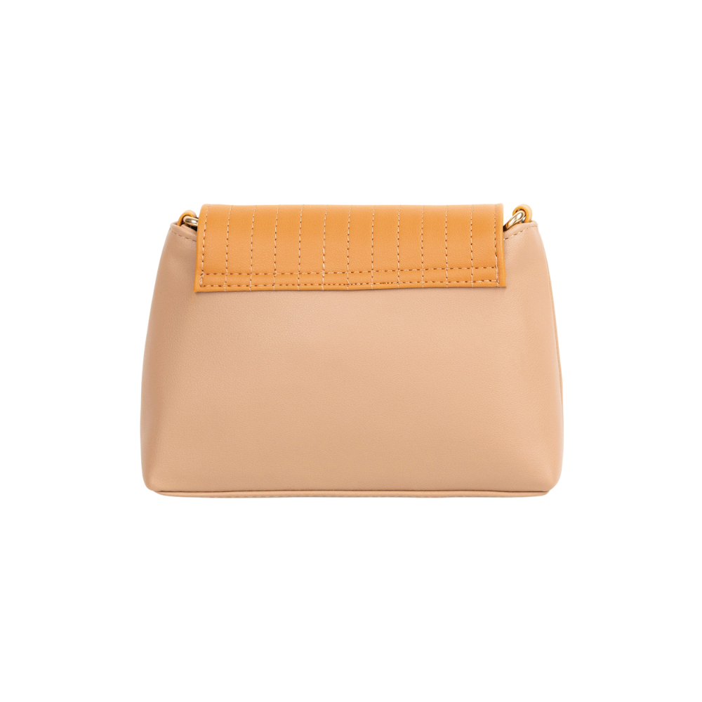 Classic Beige Two-Tone Clutch