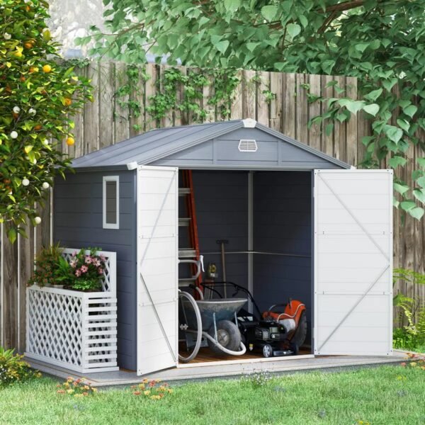 Vimro | 8' × 6' Plastic Garden Storage Shed with Latch Door